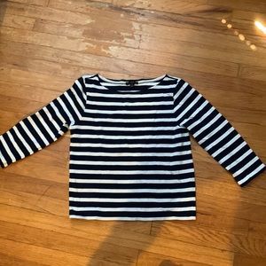 J Crew striped boatneck top size S